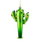 5 in. Green Cactus with Multi Bulbs Glass Christmas Ornament