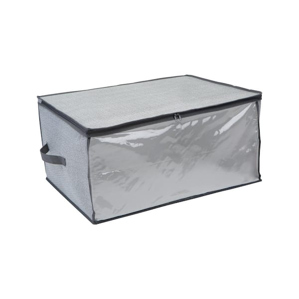 23.5 in x 18 in x 11.5 in. Gray Polypropylene Blanket Bag