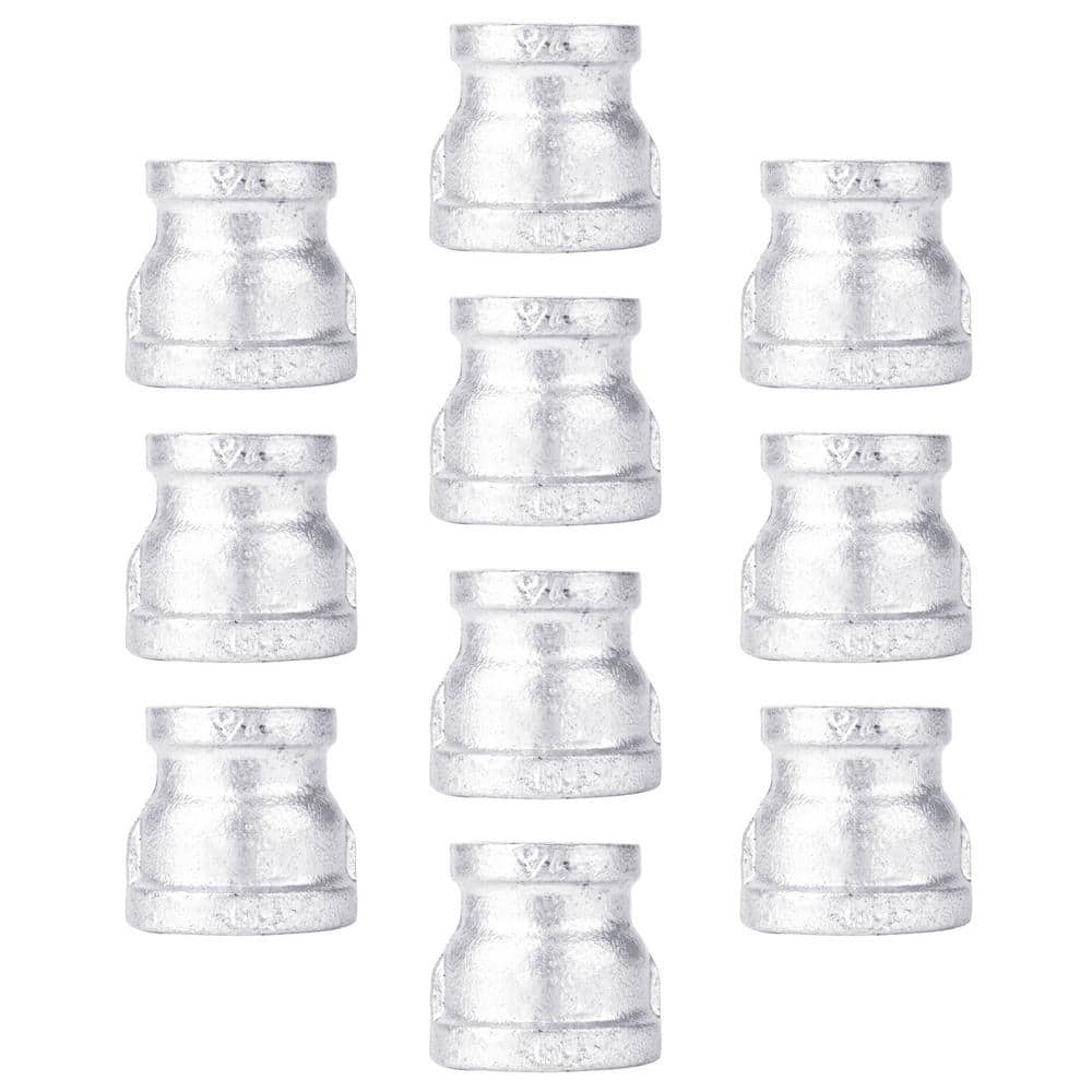 1/2 in. x 3/8 in. Galvanized Iron FPT x FPT Reducing Coupling Fitting (10-Pack) price history on PriceWatchPro