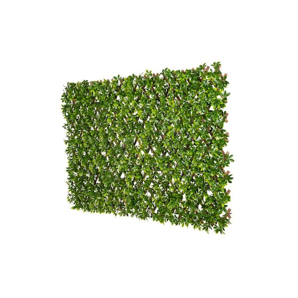NATURAE DECOR 36 in. Green Artificial Schefflera Leaves PVC Expandable Trellis Plants