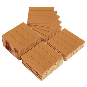 0.95 ft. x 0.95 ft. Brown Plastic Composite Deck Tile (27 Per Case)