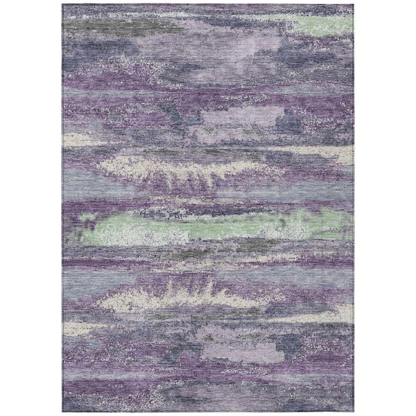 Chantille Machine Washable Indoor/Outdoor Abstract ACN942 Purple 3 ft. x 5 ft. Area Rug