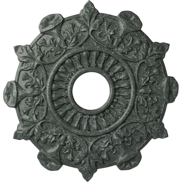 Ekena Millwork 1" x 17-1/2" x 17-1/2" Polyurethane Preston Ceiling Medallion, Athenian Green Crackle