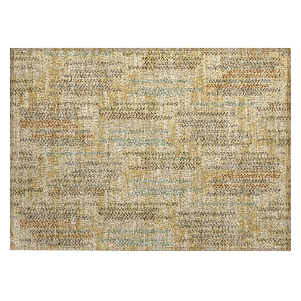 Chantille Machine Washable Indoor/Outdoor Abstract ACN2980 Gold 2 ft. x 3 ft. Accent Rug price history on PriceWatchPro