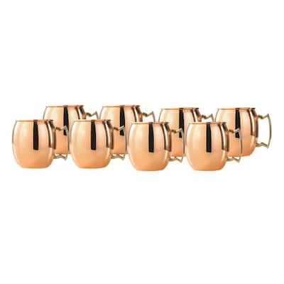 2 oz. Solid Copper Moscow Mule Shot Mugs (Set of 8)