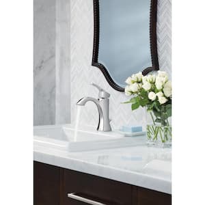 Voss Single Hole Single-Handle High-Arc Bathroom Faucet in Chrome