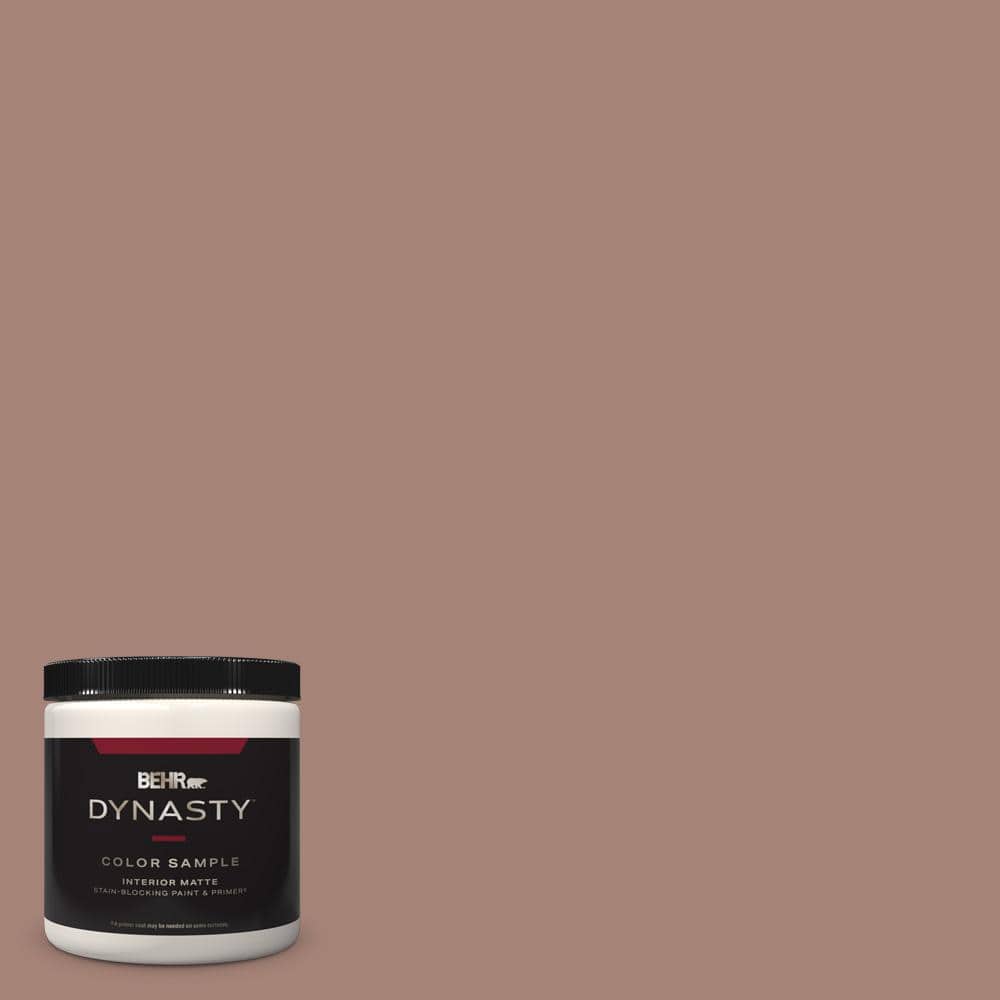 BEHR DYNASTY 8 oz. Home Decorators Collection #HDC-NT-07 Hickory Branch Matte Stain-Blocking Interior/Exterior Paint & Primer Sample -  ZZ118496