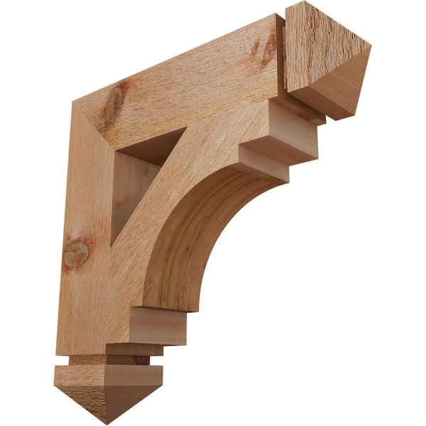 Ekena Millwork 4 in. x 18 in. x 18 in. Western Red Cedar Merced Arts and Crafts Rough Sawn