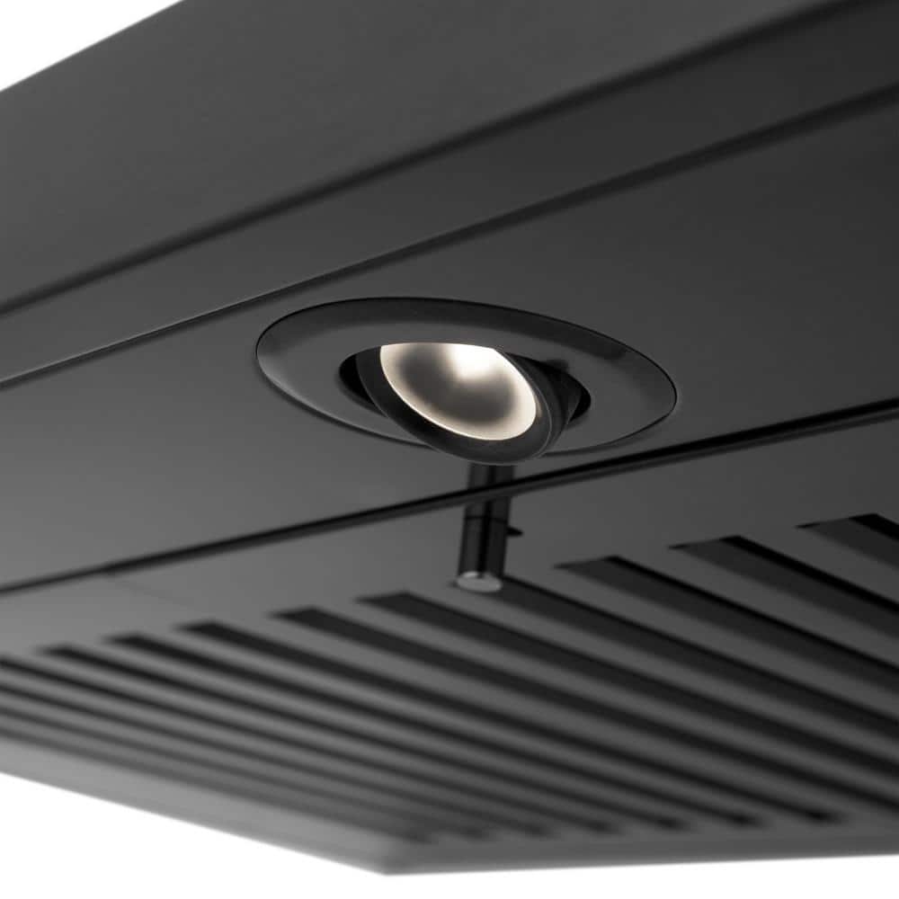 42-inch Black Stainless Steel Convertible Wall Mount Range Hood