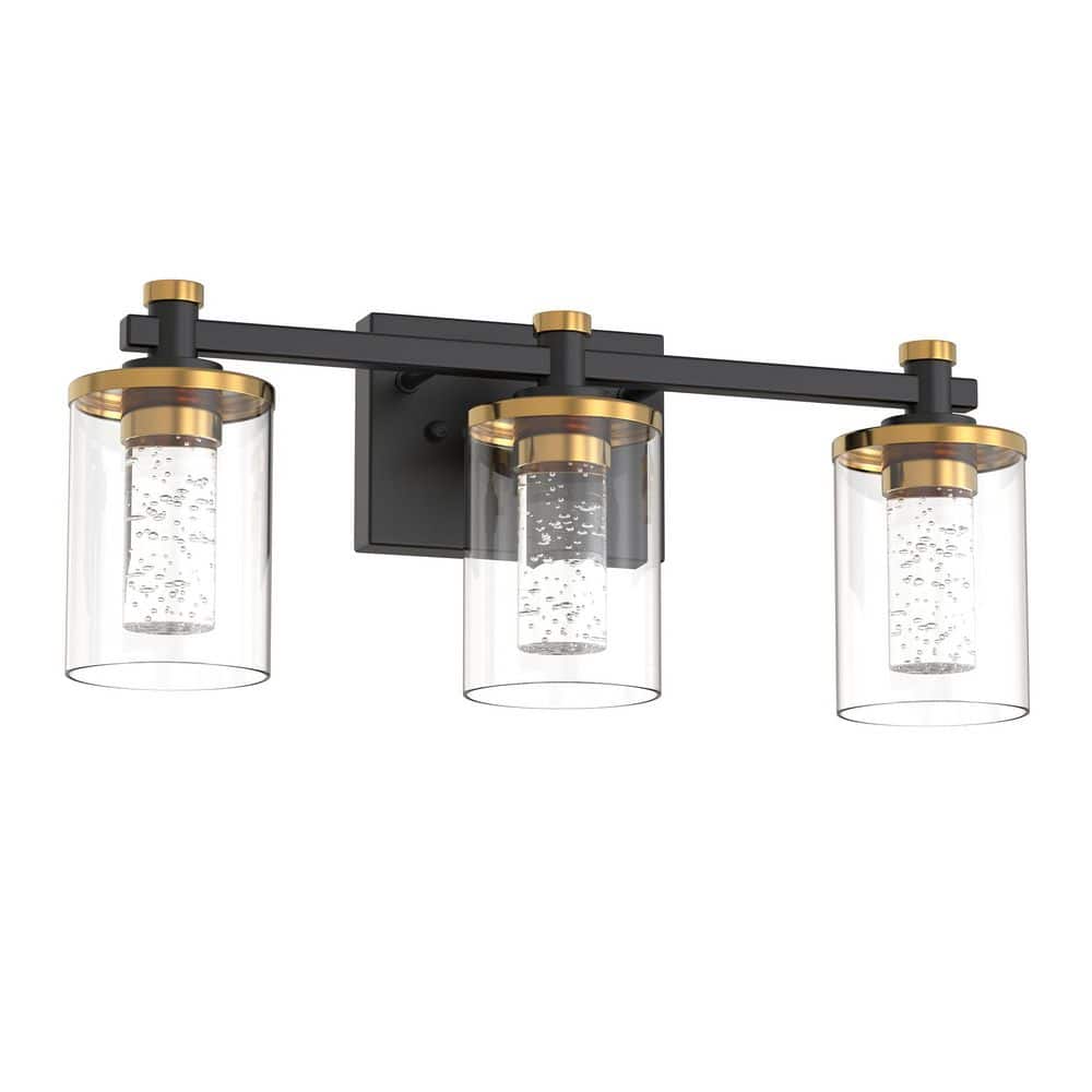 Black and Gold LED Crystal Column Vanity Light, Modern Crystal LED Vanity Light for Bathroom and Powder Room price history on PriceWatchPro