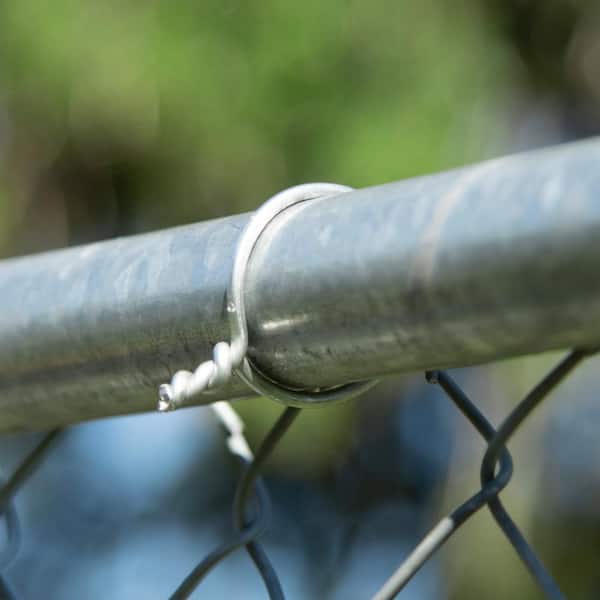 Speedy Tie Chain Link Fence Top Rail Galvanized Steel Tie Wires 1-3/8 in. Diameter (100-Piece)