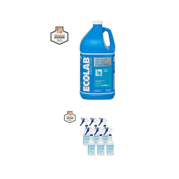 32 oz. Heavy Duty Spray Bottle (6-Pack) and 1 Gal. High Gloss Wet Look Floor Finish Combo