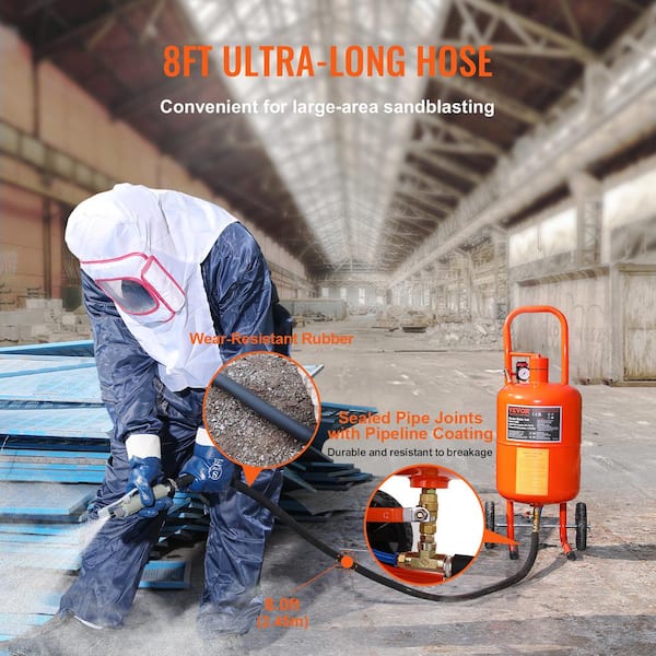 SKYSHALO 5 Gal. Sand Blaster 60 to 110 PSI High Pressure