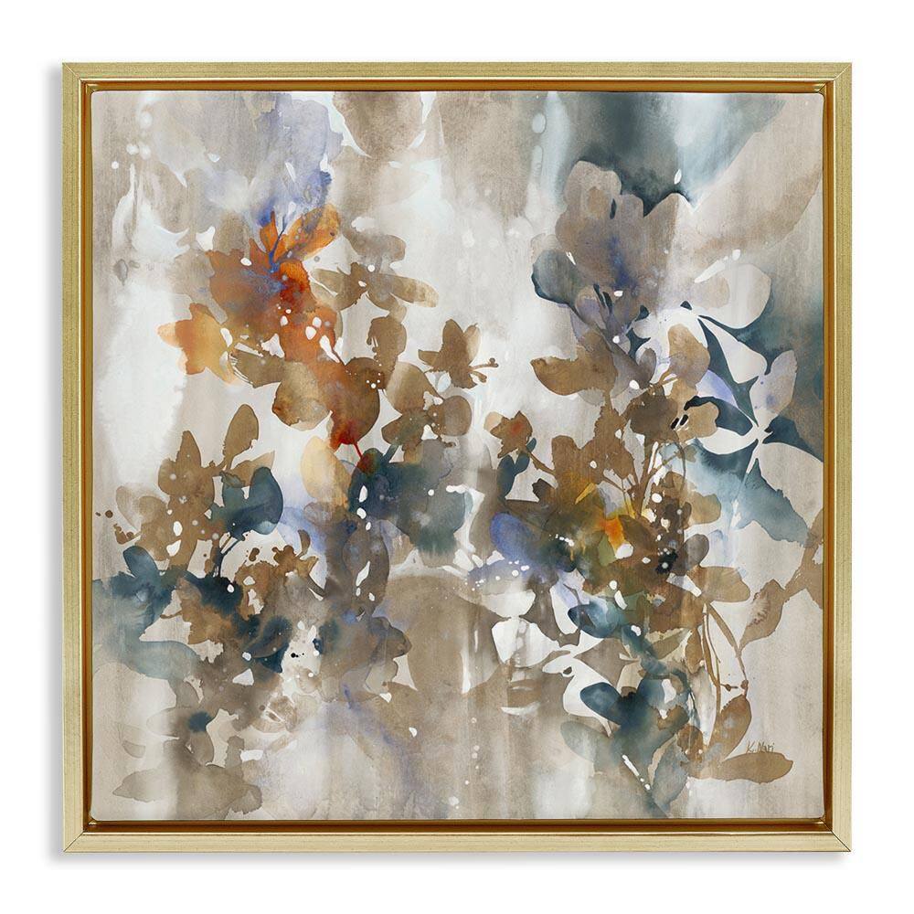 Solemn Neutral Botanicals by K. Nari Gold Floater Frame Nature Graphic Art Print 25 in. x 25 in. price history on PriceWatchPro