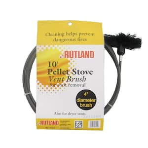 The FryOilSaver Company Pellet Stove Vent Cleaning Kit | 3 by 3.5 Bristle Head | Extra Length 10 Feet Long | Chimney Sweep Kit for Wood Pellet Stove