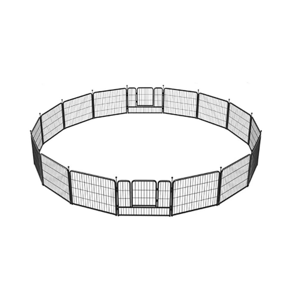 24 in. 16 Panels Indoor Outdoor Heavy-Duty Portable Foldable Dog Kennel Dog