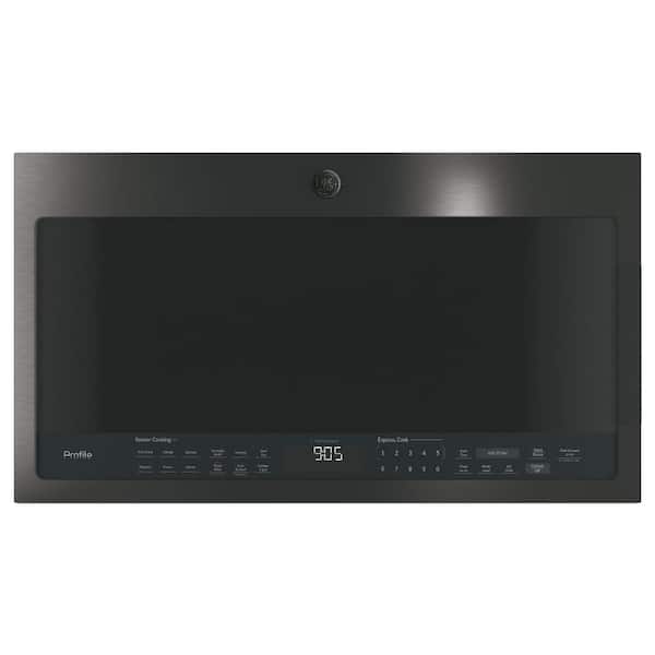 GE Profile 2.1 cu. ft. Over the Range Microwave in Black Stainless Steel with Sensor Cooking