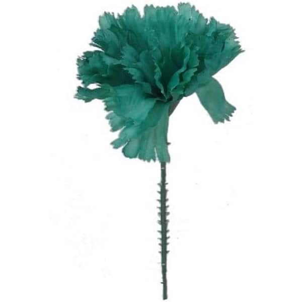 Larksilk 7 in. Emerald Green Indoor/Outdoor Artificial Carnation Flower, 100-Pack Bulk, Floral Home by Artificial Flowers