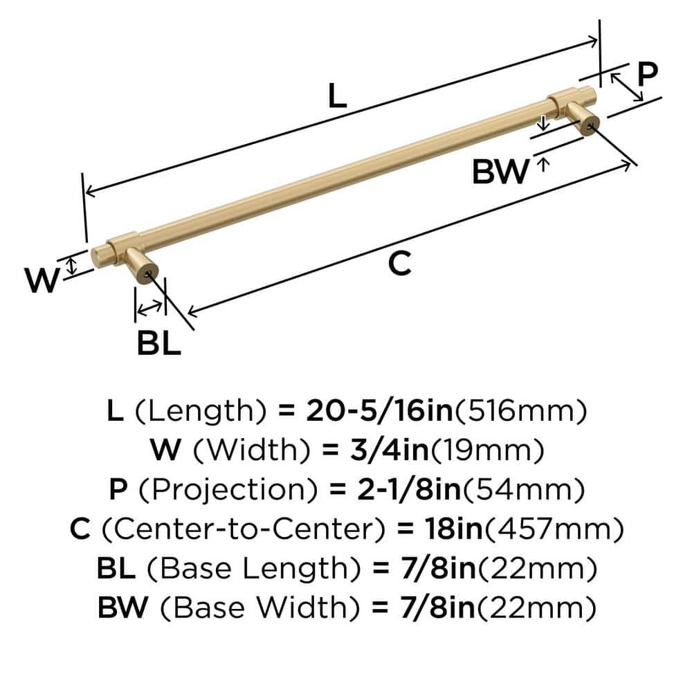 Destine 18" Center to Center Appliance Pull