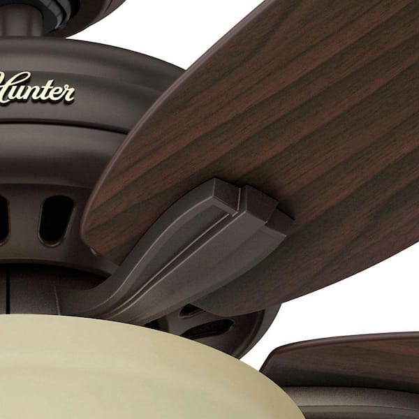 Hunter - Newsome 52 in. Indoor Premier Bronze Bowl Light Kit Ceiling Fan