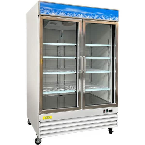 53 in. 45 cu. ft. 2 Glass Door Freezer Glass Door ED1.2M White