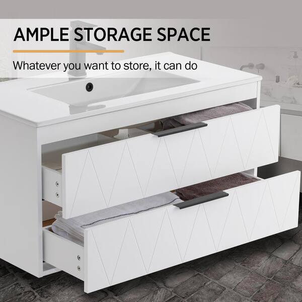 eclife 36 in. W x 18.1 in. D x 18.1 in. H Single Sink Bath