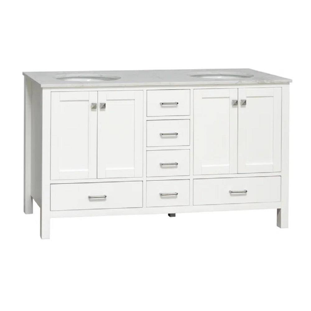 DeerValley 36" Rectangular Single Bathroom Vanity Top In White With