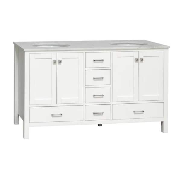 DEERVALLEY 24 in. Bathroom Vanity with Ceramic Sink Top, Pre-Assembled ...