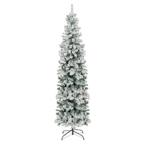 7.5ft. Unlit Flocked Pencil Artificial Christmas Tree