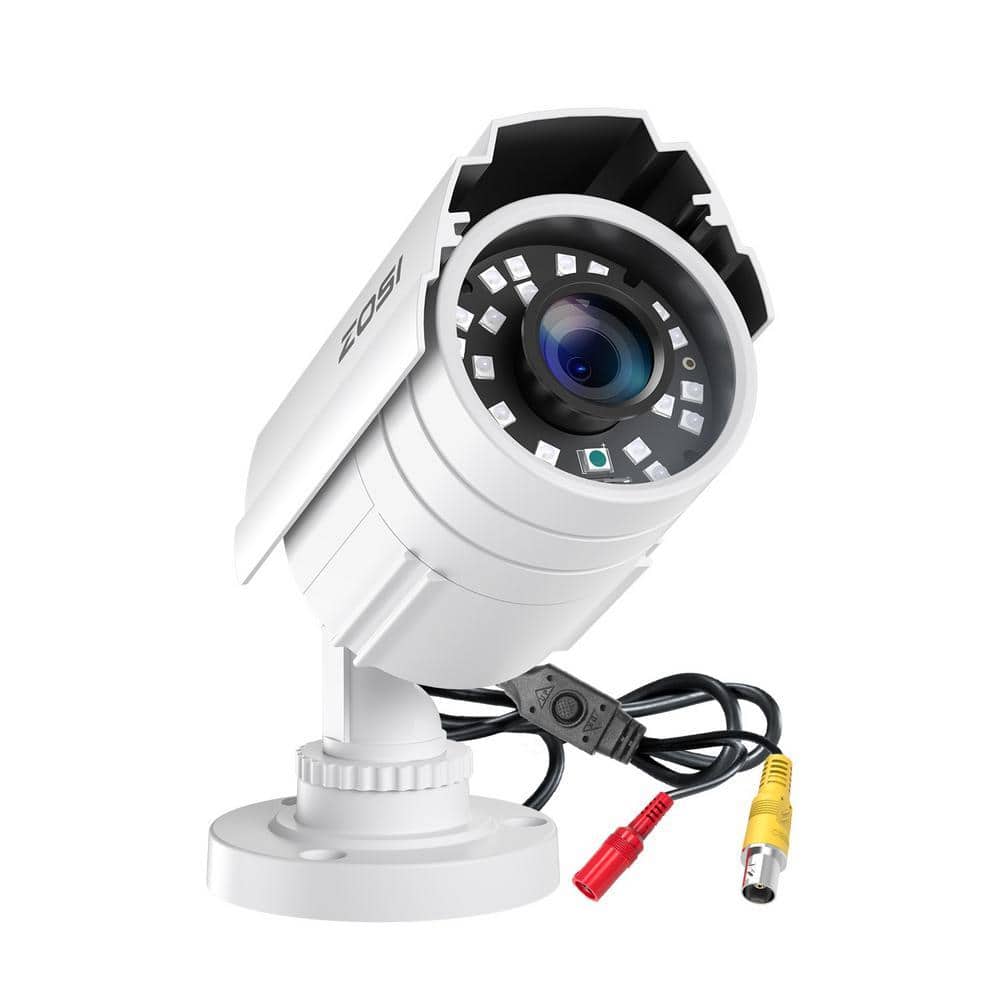 ZOSI Wired 1080p White Outdoor Bullet Home Security Camera ZOSI Wired 1080p White Outdoor Bullet Home Security Camera