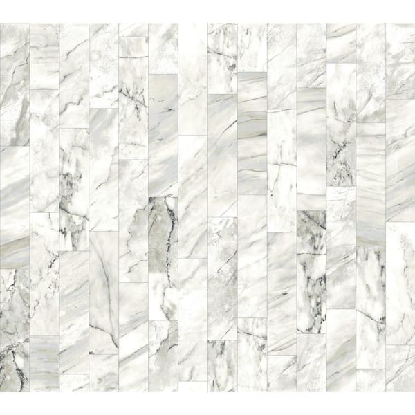 York Wallcoverings 45 sq. ft. Marble Planks Premium Peel and Stick ...