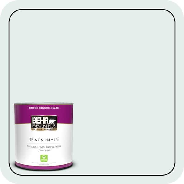 BEHR PREMIUM PLUS 1 qt. #530E-1 White Sapphire Eggshell Enamel Low Odor Interior Paint & Primer
