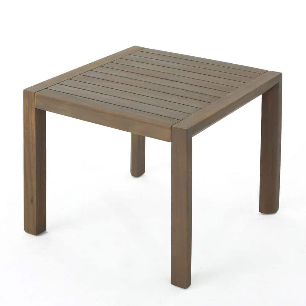 Gray Acacia Wood 3-Piece Outdoor Chat Set with Water-Resistant Cushions