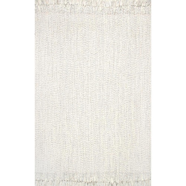 nuLOOM Courtney Braided Ivory 3 ft. x 5 ft. Indoor/Outdoor Patio Area Rug