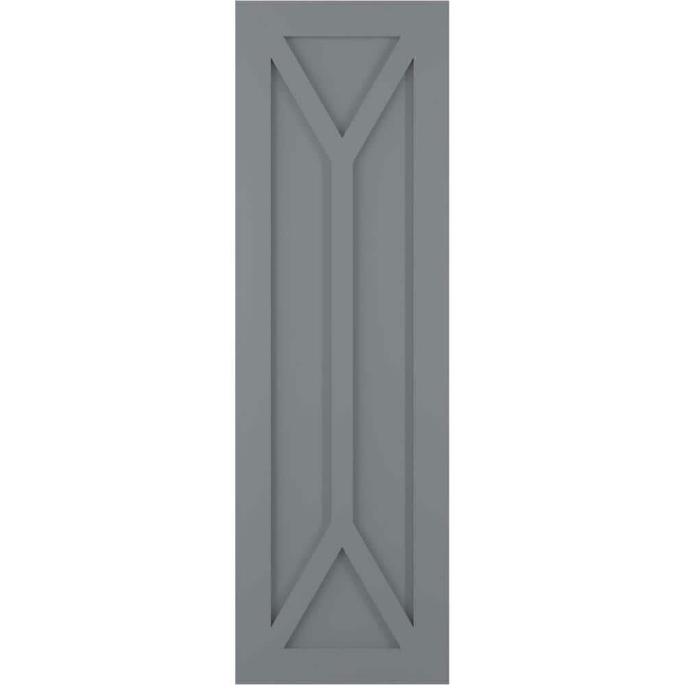 15 in. x 53 in. PVC True Fit San Carlos Mission Style Fixed Mount Flat Panel Shutters Pair in Ocean Swell price history on PriceWatchPro