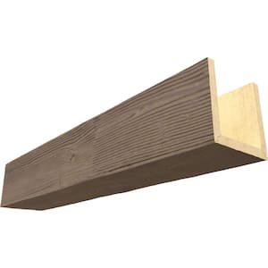 Endurathane 6 in. H x 8 in. W x 8 ft. L Sandblasted Rustic Taupe Faux Wood Beam