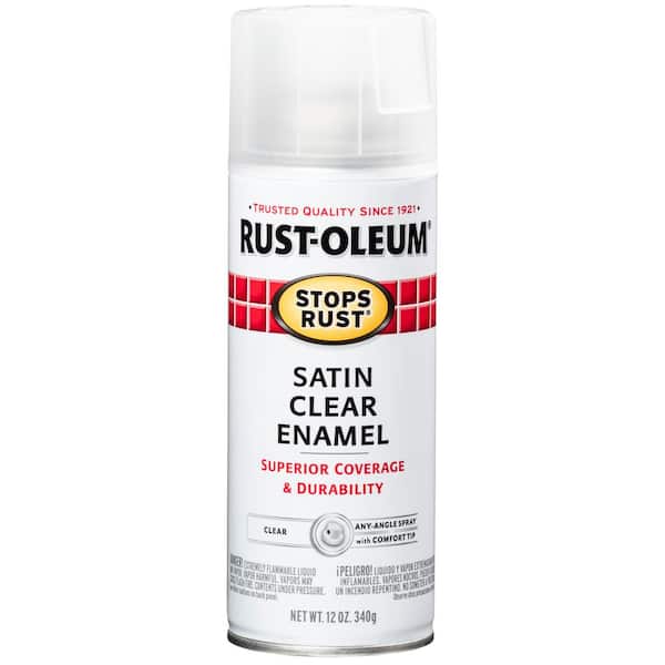 Rust-Oleum - Enamel Spray Paint: Clear, Satin, 12 oz - 46975959 - MSC  Industrial Supply