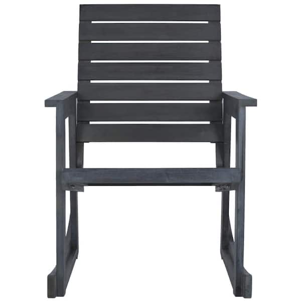 SAFAVIEH Alexei Ash Gray Acacia Wood Outdoor Rocking Chair