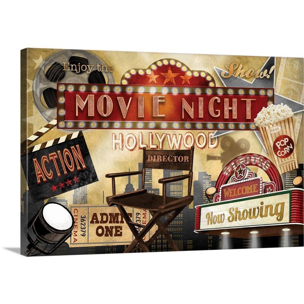 "30 in. x 20 in. ""Movie Night"" by Conrad Knutsen Canvas Wall Art" price history on PriceWatchPro
