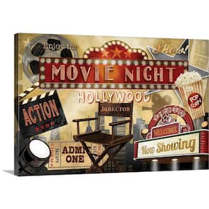 24 in. x 16 in. "Movie Night" by Conrad Knutsen Canvas Wall Art