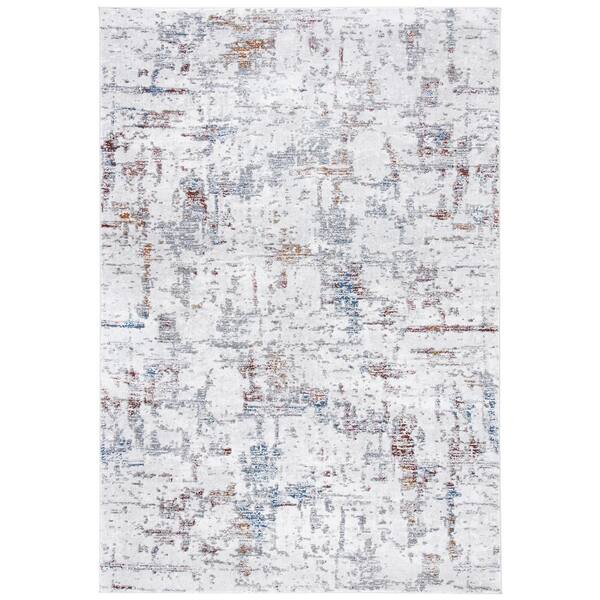 SAFAVIEH Craft Gray/Red 5 ft. x 8 ft. Distressed Marble Area Rug