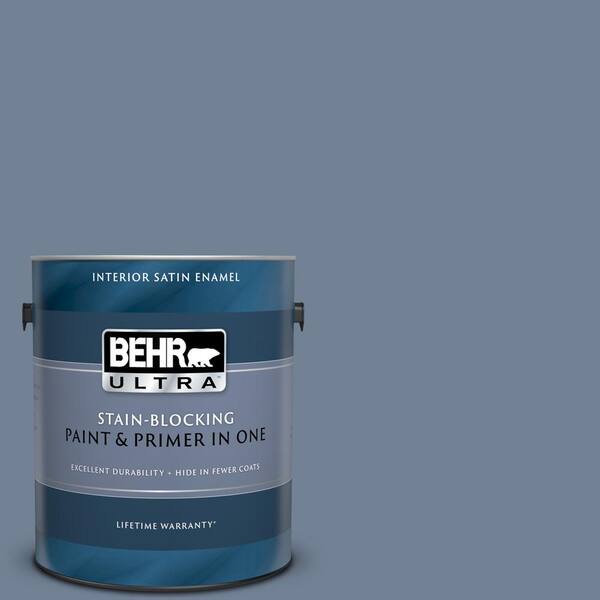 BEHR ULTRA 1 gal. #UL240-5 Tranquil Pond Satin Enamel Interior Paint and Primer in One