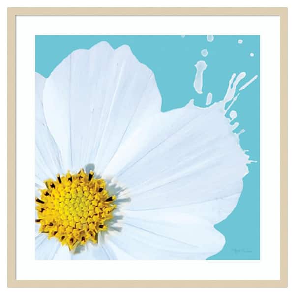 Amanti Art Flower Pop V by Marie Elaine Cusson 33 in. W x 33 in. H. Wood Framed Wall Art Print Framed in Brown