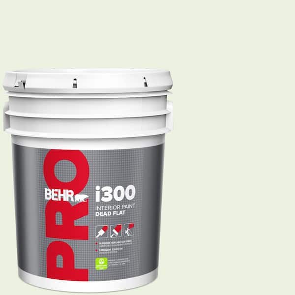 BEHR PRO 5 gal. #P380-1 Magic Mint Dead Flat Interior Paint