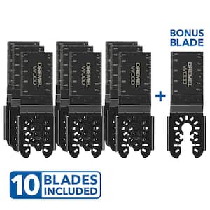Multi-Max Universal Oscillating Kit Wood Flush Cut Blades Plus 1 Single Blade (3-Pack)