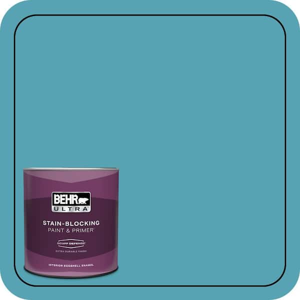 BEHR ULTRA 1 qt. #M470-5 Explorer Blue Extra Durable Eggshell Enamel Interior Paint & Primer