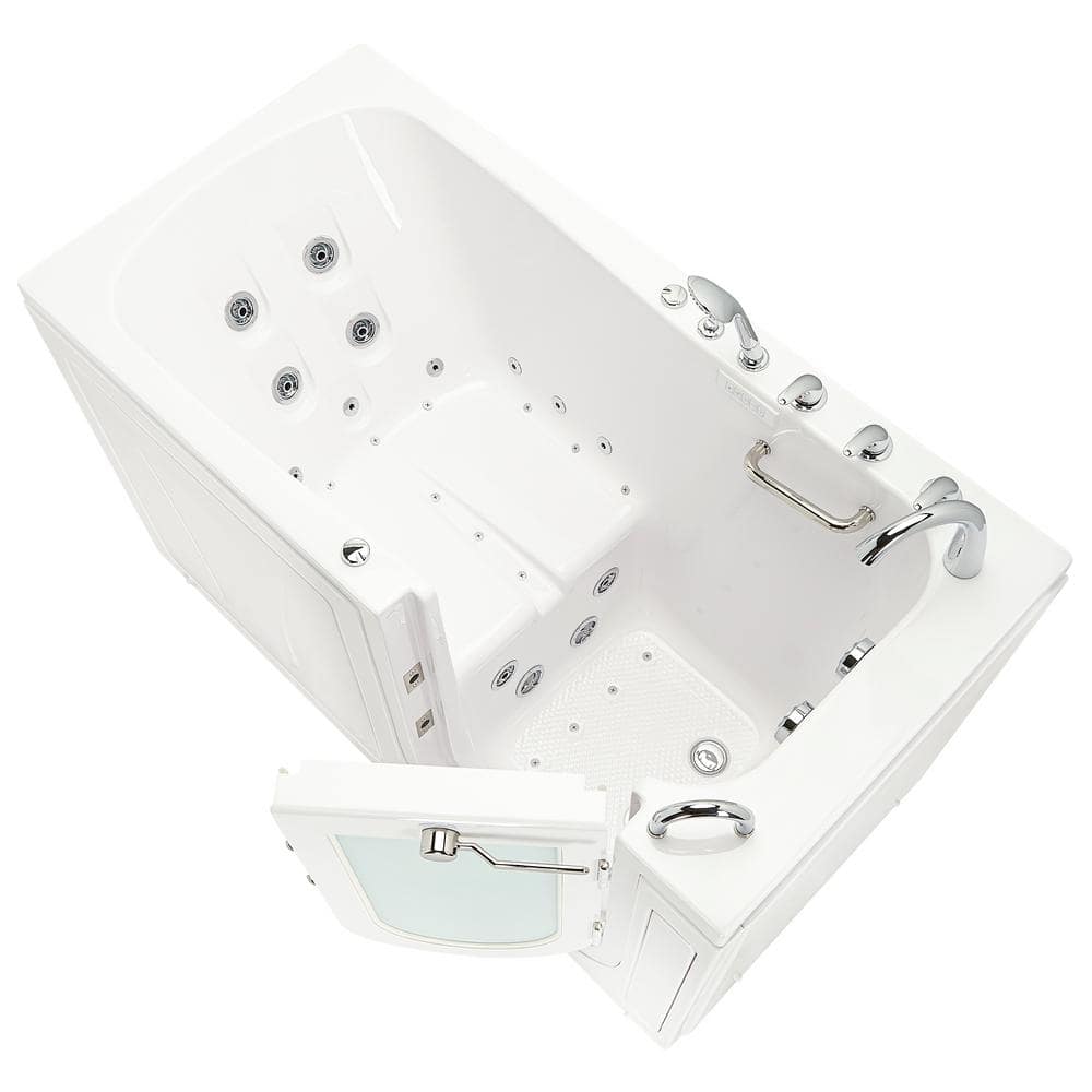 Big4One 66 in. Whirlpool and Air Bath Walk-In Bathtub in White, Foot Massage, Right Door, Fast Fill Faucet, Dual Drain price history on PriceWatchPro