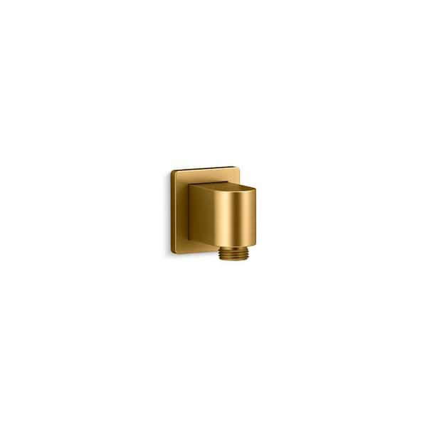 Awaken Wall-Mount Supply Elbow with Check Valve in Vibrant Brushed Moderne Brass