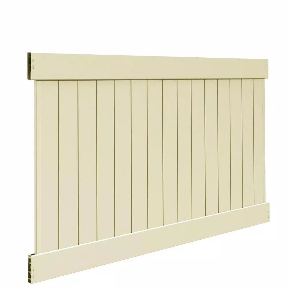 Reviews For Veranda Linden 5 Ft H X 8 Ft W Sand Vinyl Un Assembled Fence Panel The Home Depot
