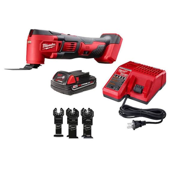 M18 18V Lith-Ion Cordless Oscillating Multi-Tool Kit w/ one 1.5 Ah Battery, Charger, & Multi-Tool Blade Set